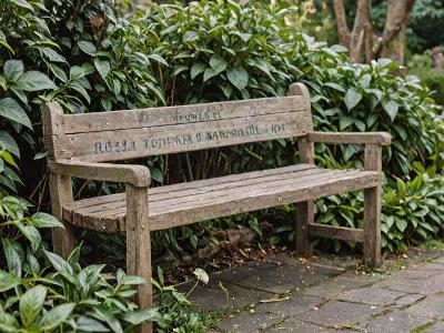 Restored wooden bench